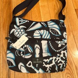 VERA BRADLEY CROSSBODY HIPSTER BAG SUMMER BEACH THEME NAVY NWT
